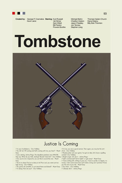 Tombstone Mid-Century Modern Print | 12"x18" or 18"x24" Print only