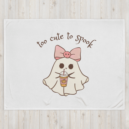 Too Cute to Spook Throw Blanket - 👻💖 Snuggle Up with Spooky Cuteness! 💖👻 - Whippie's