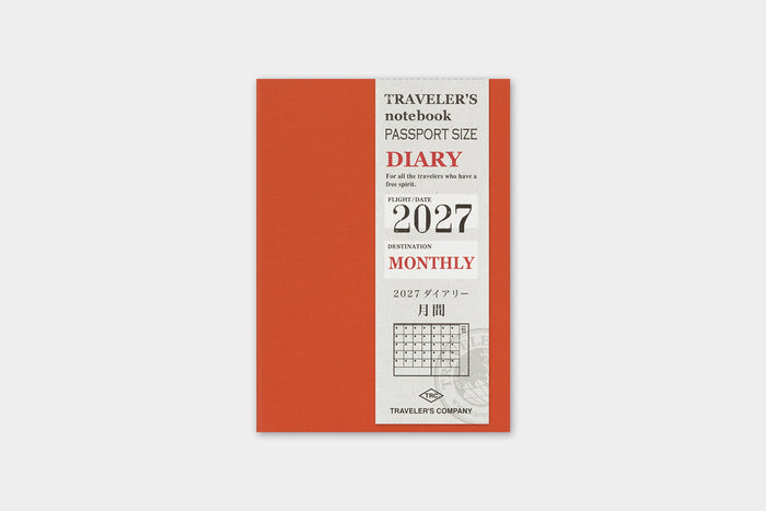 TRAVELER'S Company 2027 Monthly Refill (Passport Size)
