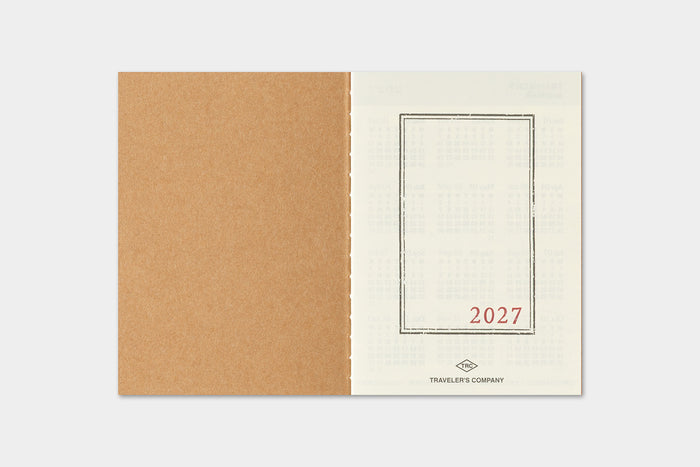 TRAVELER'S Company 2027 Monthly Refill (Passport Size)