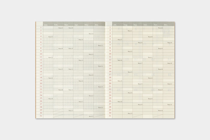 TRAVELER'S Company 2027 Monthly Refill (Passport Size)