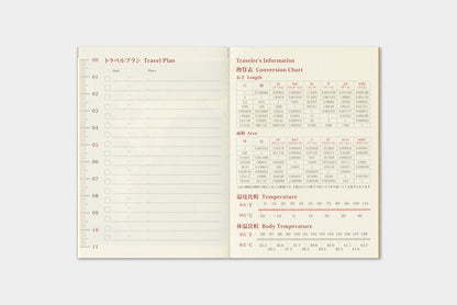 TRAVELER'S Company 2027 Monthly Refill (Passport Size)