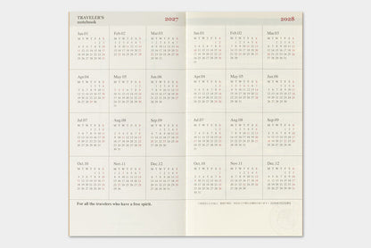 TRAVELER'S Company 2027 Monthly Refill (Regular Size)