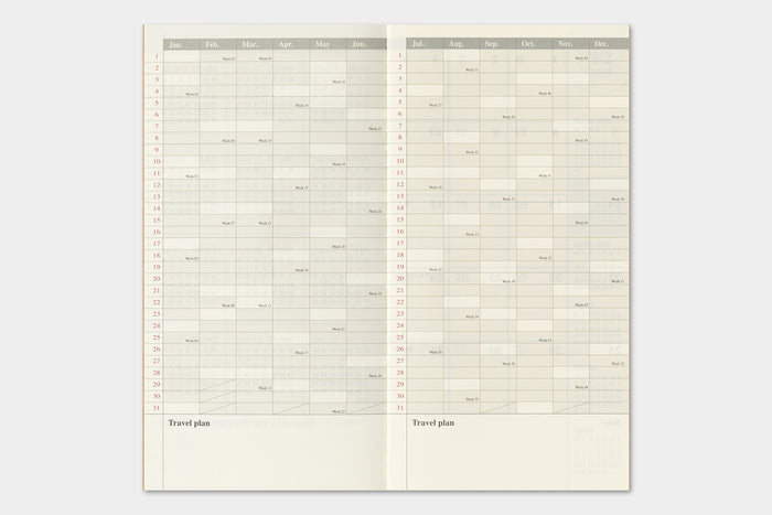 TRAVELER'S Company 2027 Monthly Refill (Regular Size)