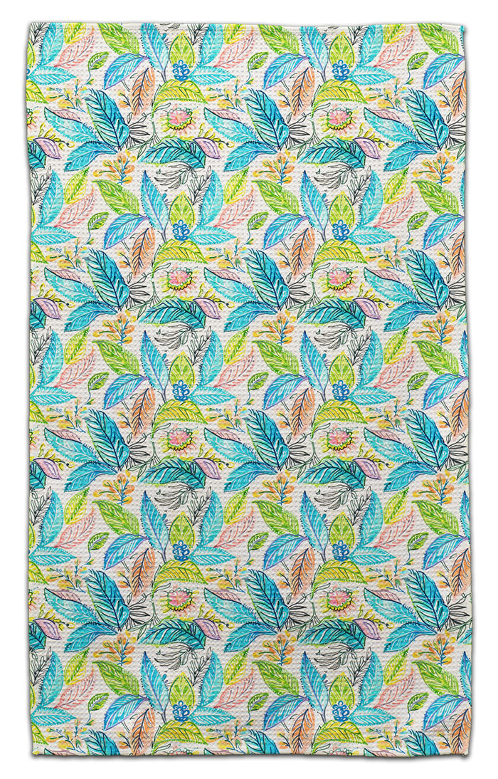 Triple Blue Waffle Weave Towel - CJ Bella Co.