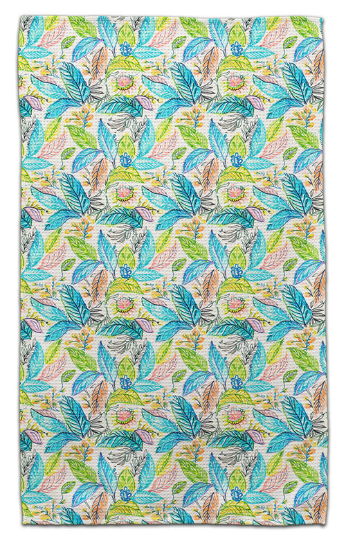 Triple Blue Waffle Weave Towel - CJ Bella Co.