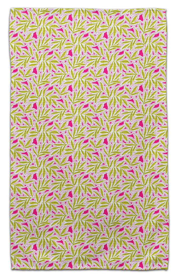 Tropical Fern Waffle Weave Towel - CJ Bella Co.