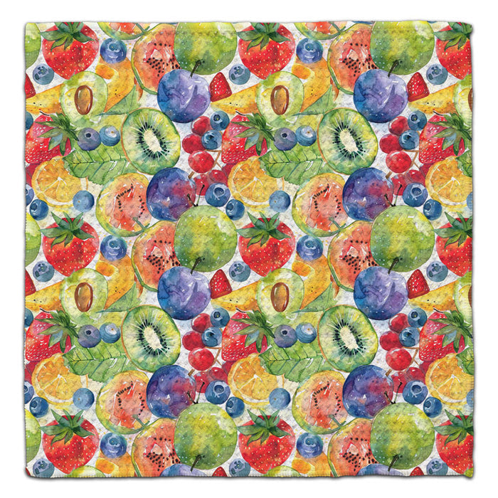 Tropical Fruits Waffle Weave Washcloth - CJ Bella Co.