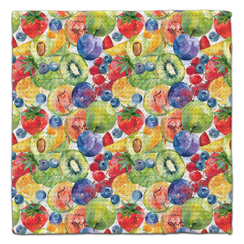 Tropical Fruits Waffle Weave Washcloth - CJ Bella Co.