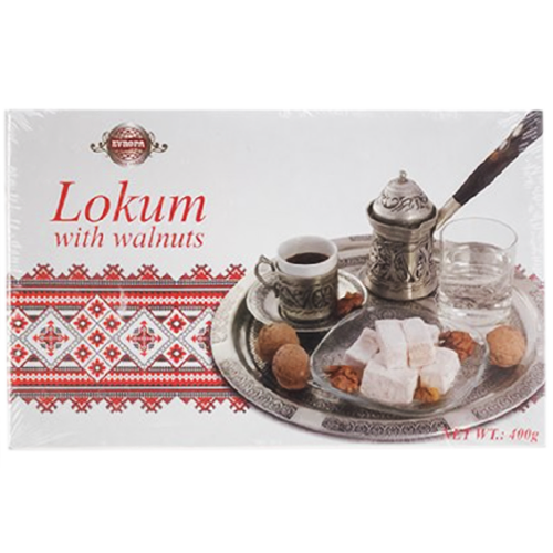 Turkish Delight Lokum with Walnuts / Rahat Lokum sa Orasima 400g (Evropa) - MezeHub