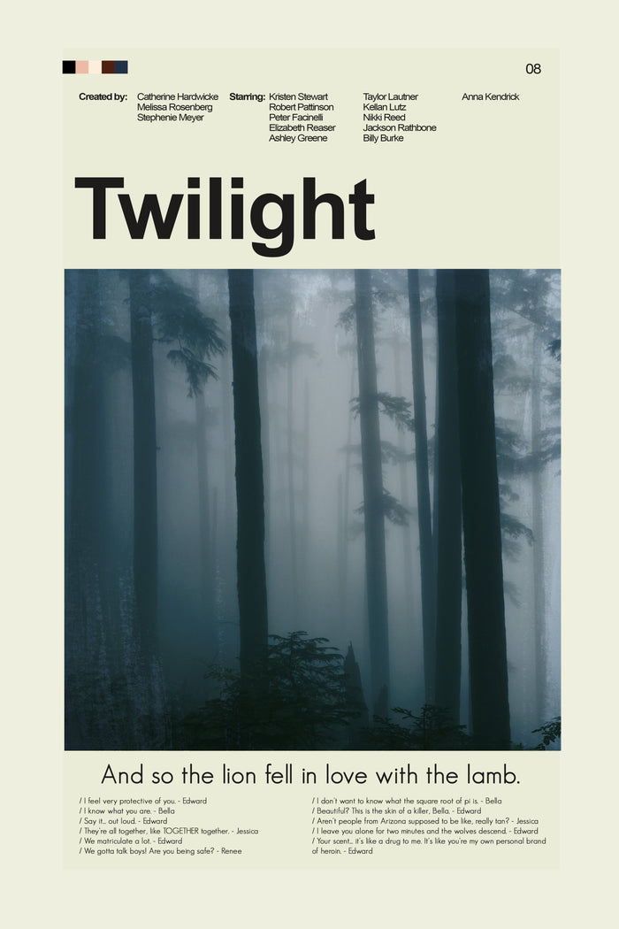 Twilight Mid-Century Modern Print | 12"x18" or 18"x24" Print only