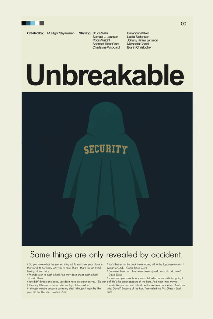 Unbreakable - Security Rain Poncho | 12"x18" or 18"x24" Print Only