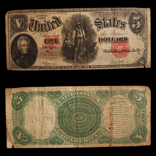 United States, Five Dollar "Woodchopper" Note - 1907 - United States of America