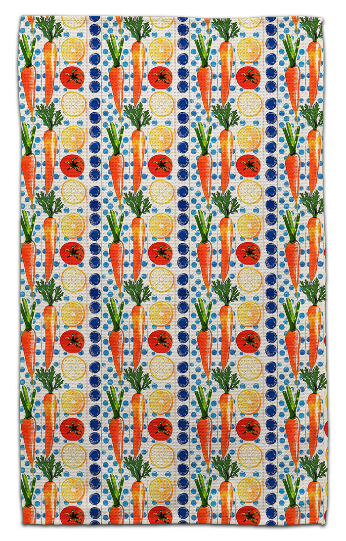 Veggie Dots Waffle Weave Towel - CJ Bella Co.