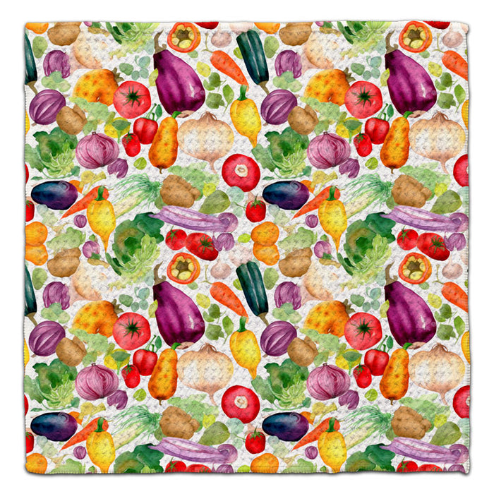 Veggie Salad Waffle Weave Washcloth - CJ Bella Co.