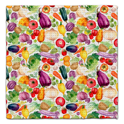 Veggie Salad Waffle Weave Washcloth - CJ Bella Co.