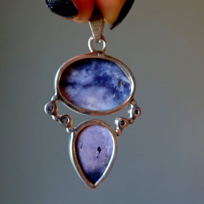fluorite opal pendant