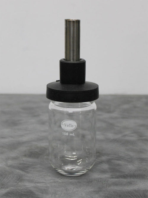 VirTis 150mL Fast-Freeze Lyophilizing Flask with Cap and SS Straight Adapter