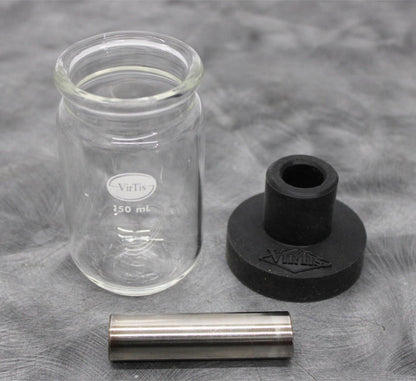 VirTis 150mL Fast-Freeze Lyophilizing Flask with Cap and SS Straight Adapter