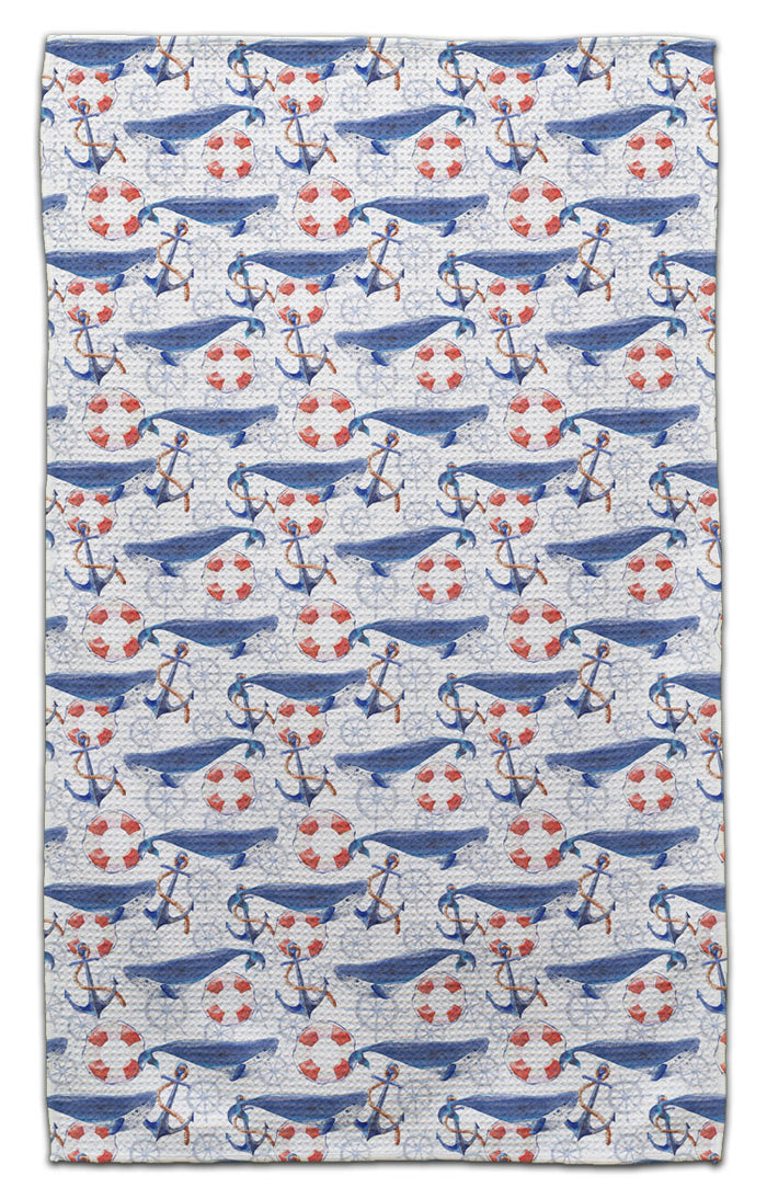 Whale, Anchor & Preserver Eco-Friendly Towel - CJ Bella Co.