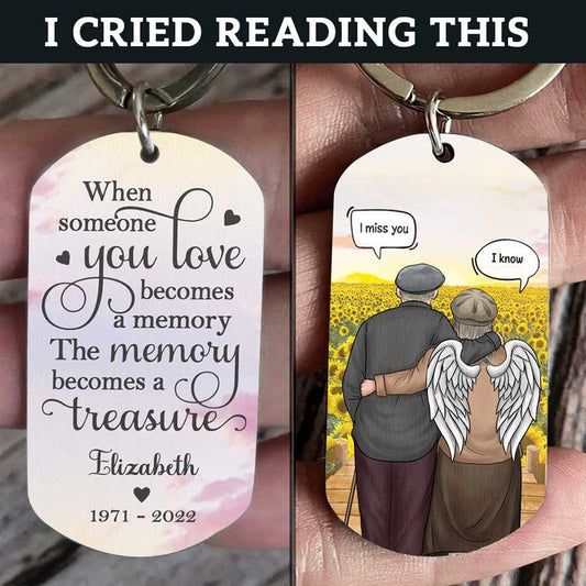 When Someone You Love Becomes A Memory, The Memory Becomes A Treasure - Personalized Keychain