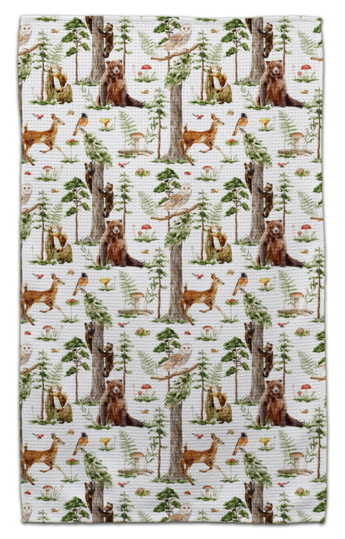 Woodland Animals w/Trees Eco-Friendly Towel - CJ Bella Co.