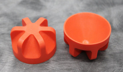 x2 Beckman Coulter 62 mm Diameter Cushion Bottle Adapters