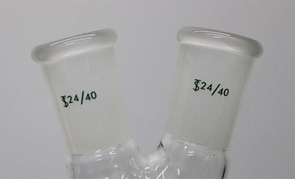 x2 Chemglass CG1518-01 2-Neck Round Bottom 100mL Flasks 24/40 Joint