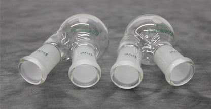 x2 Chemglass CG1518-01 2-Neck Round Bottom 100mL Flasks 24/40 Joint