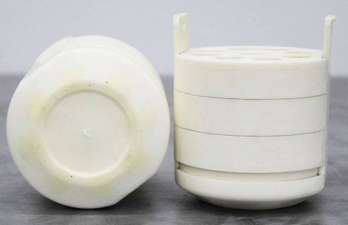 x2 Jouan 11174162 Centrifuge Swing Bucket Rotor Conical Tube Adapters 9x15mL