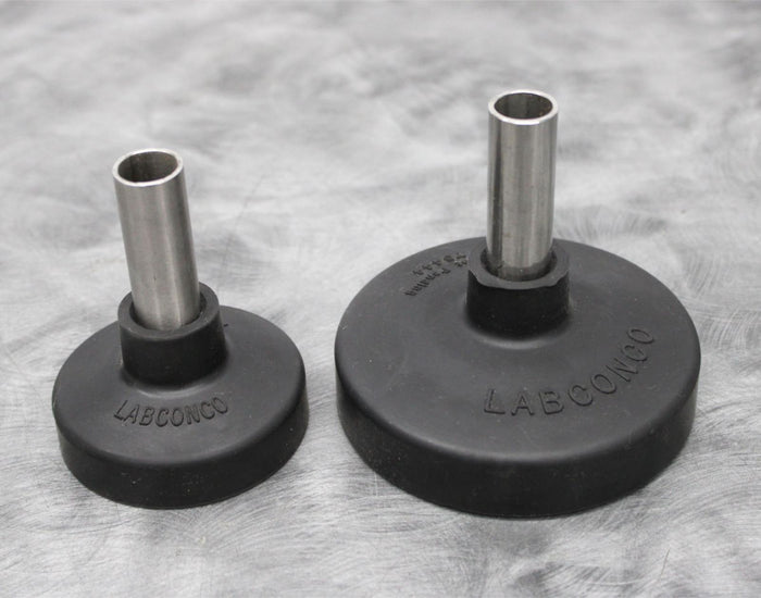 x2 Labconco Freeze Dryer Flask Tops 75444 / 75442 with Stainless Steel Adapters