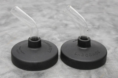 x2 Labconco Freeze Dryer Flask Tops 75444 with 45-Degree Glass Adapter
