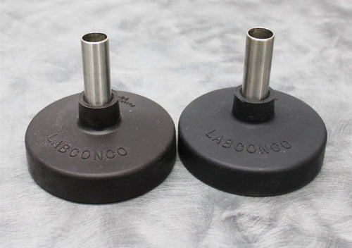 x2 Labconco Freeze Dryer Flask Tops 75444 with .75 x 3 Inch Straight Adapters