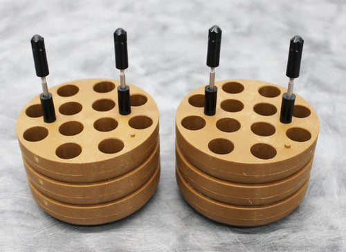 x2 Thermo Scientific 12x14mL Centrifuge Rotor Bucket Tube Adapters