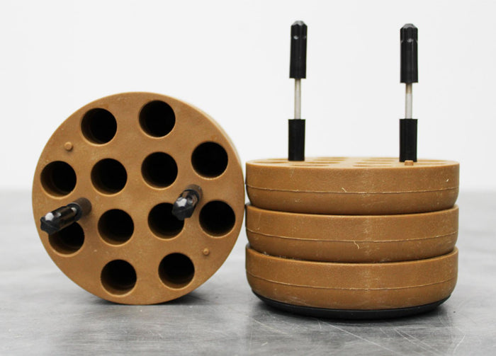 x2 Thermo Scientific 12x14mL Centrifuge Rotor Bucket Tube Adapters