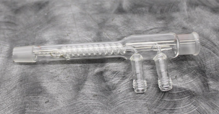 x2 Three Way Claisen Adapters 14/20 and Wilmad Glass Reflux Coil Condenser 19/22