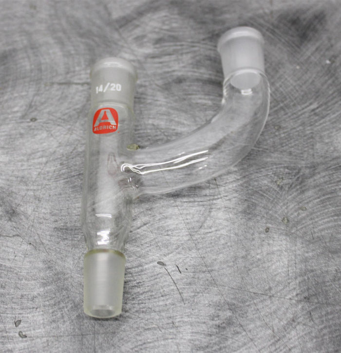 x2 Three Way Claisen Adapters 14/20 and Wilmad Glass Reflux Coil Condenser 19/22
