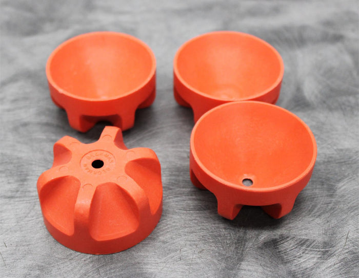 x4 Beckman Coulter 62 mm Diameter Cushion Bottle Adapters