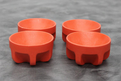 x4 Beckman Coulter 62 mm Diameter Cushion Bottle Adapters