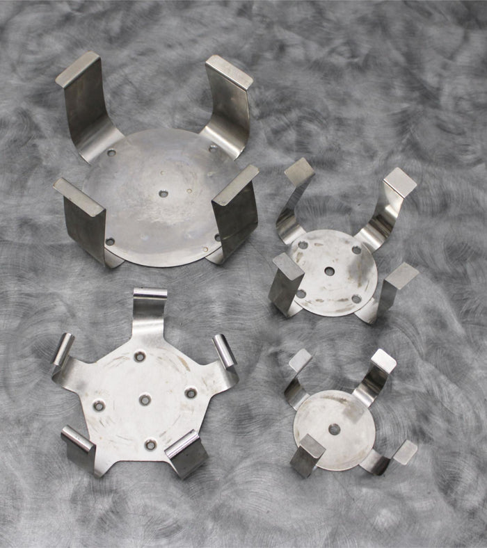 x4 Stainless Steel Platform Shaker Flask Clamps 3000mL - 1000mL - 500mL - 250mL