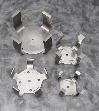 x4 Stainless Steel Platform Shaker Flask Clamps 3000mL - 1000mL - 500mL - 250mL