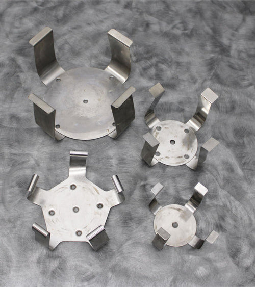 x4 Stainless Steel Platform Shaker Flask Clamps 3000mL - 1000mL - 500mL - 250mL