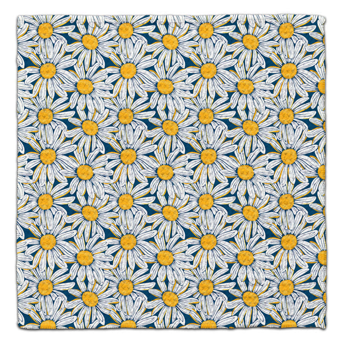 Yellow Button Daisy Waffle Weave Washcloth - CJ Bella Co.