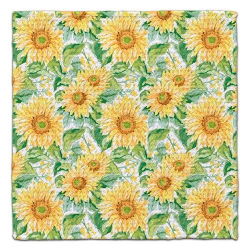Yellow Sunflowers Eco-Friendly Washcloth - CJ Bella Co.