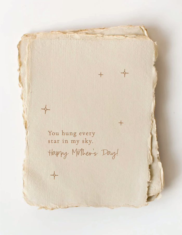 "You hung every star in my sky." Mother's Day Greeting Card