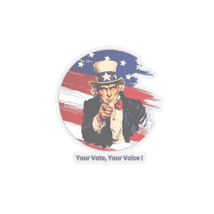 Your Vote, Your Voice! - Kiss-Cut Stickers - Whippie's